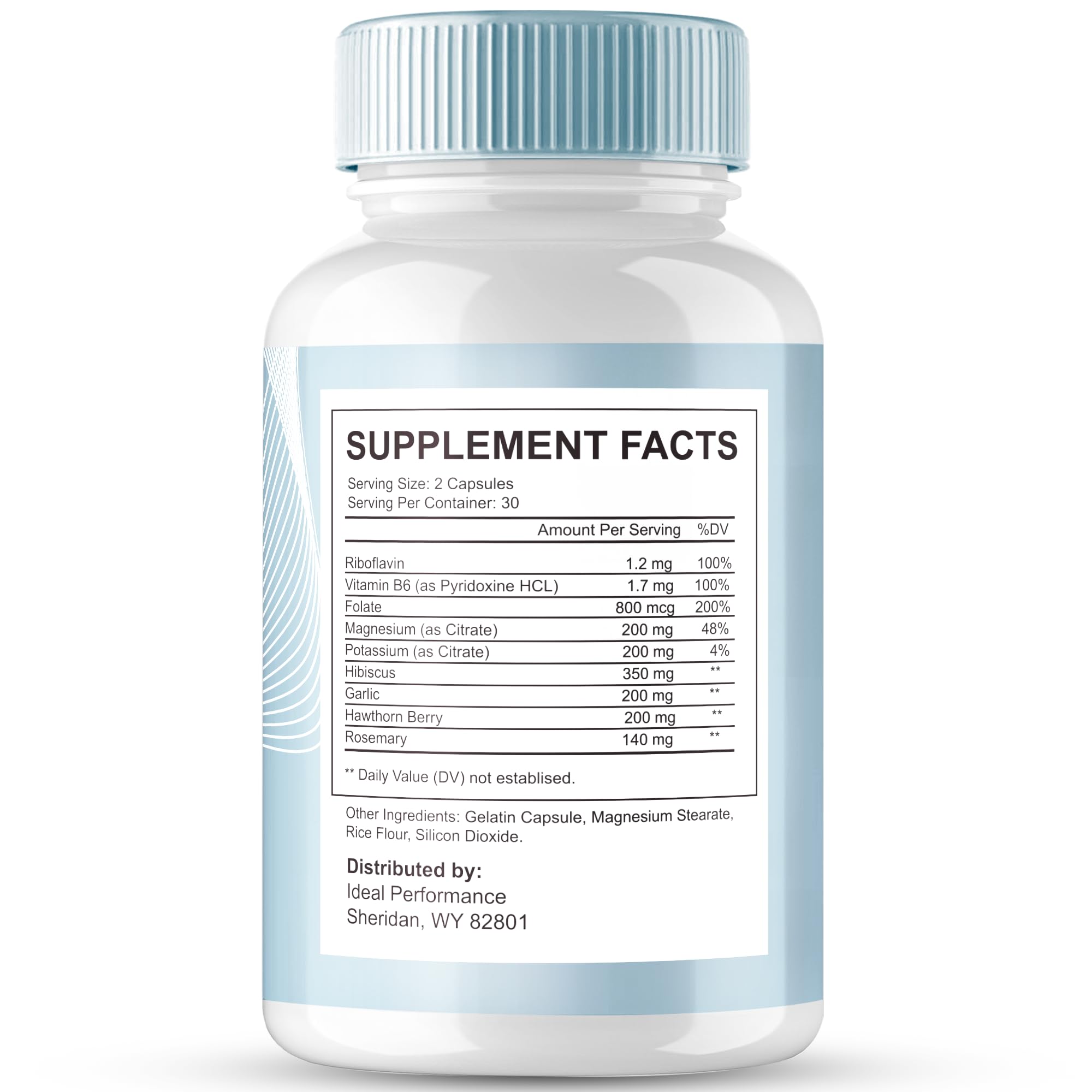 IDEAL PERFORMANCE Quietum Plus Supplement capsule bottle side view