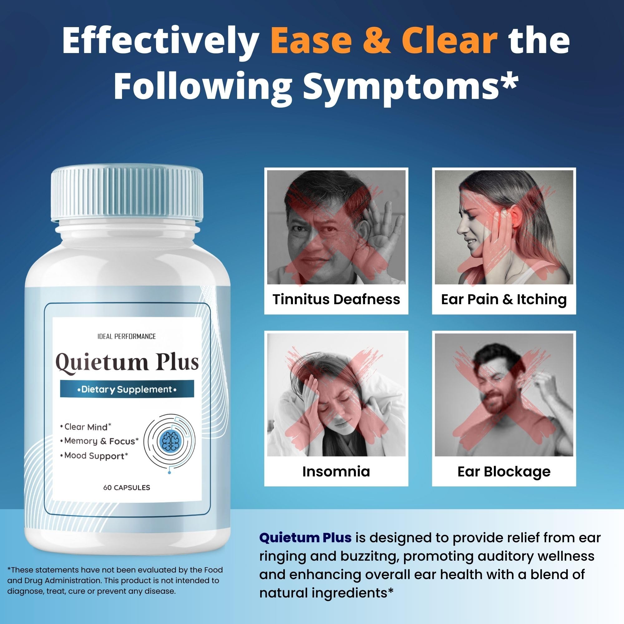 IDEAL PERFORMANCE Quietum Plus Supplement nutritional information