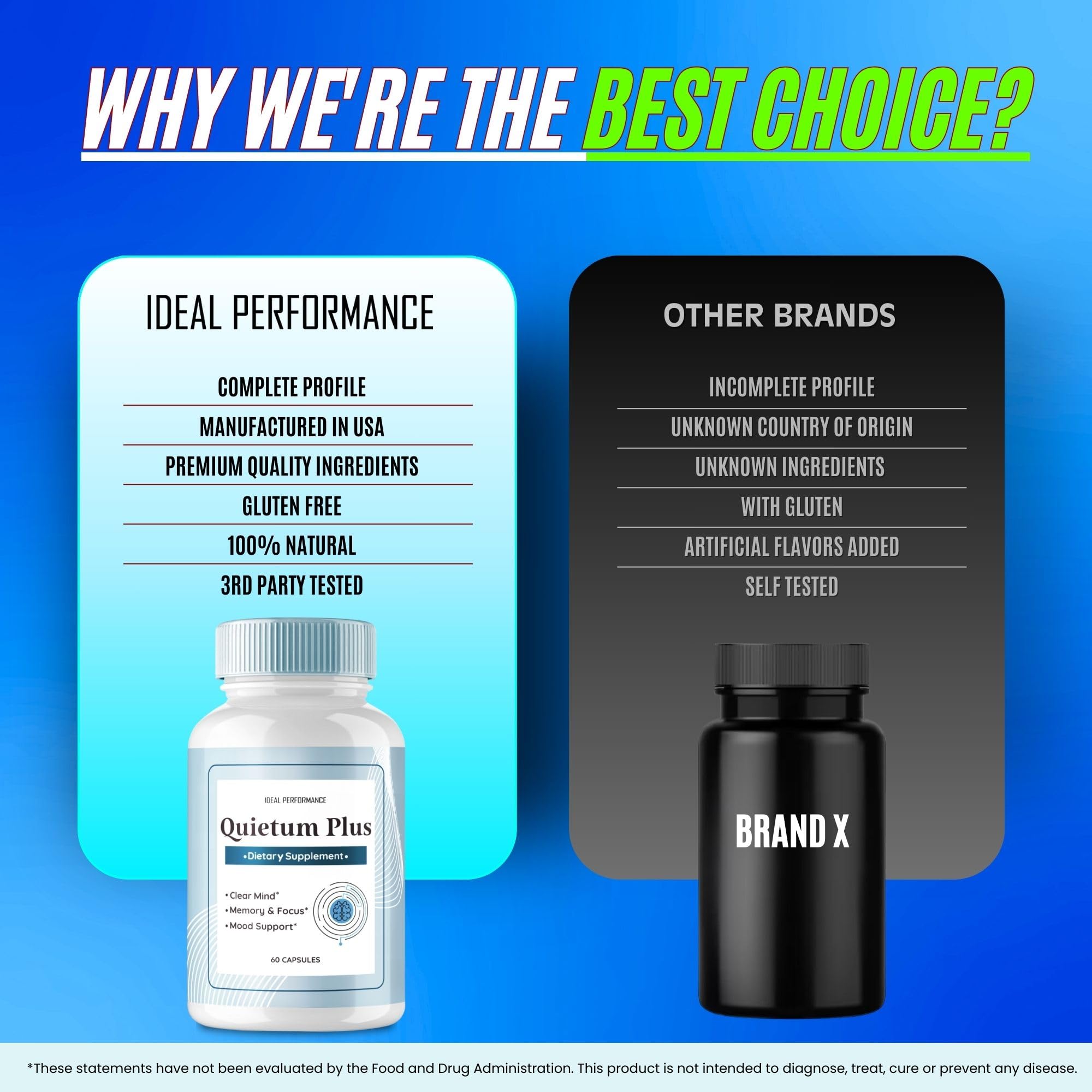 IDEAL PERFORMANCE Quietum Plus Supplement with other health products