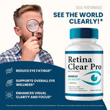 IDEAL PERFORMANCE Retina Clear Eye Supplement capsule close-up