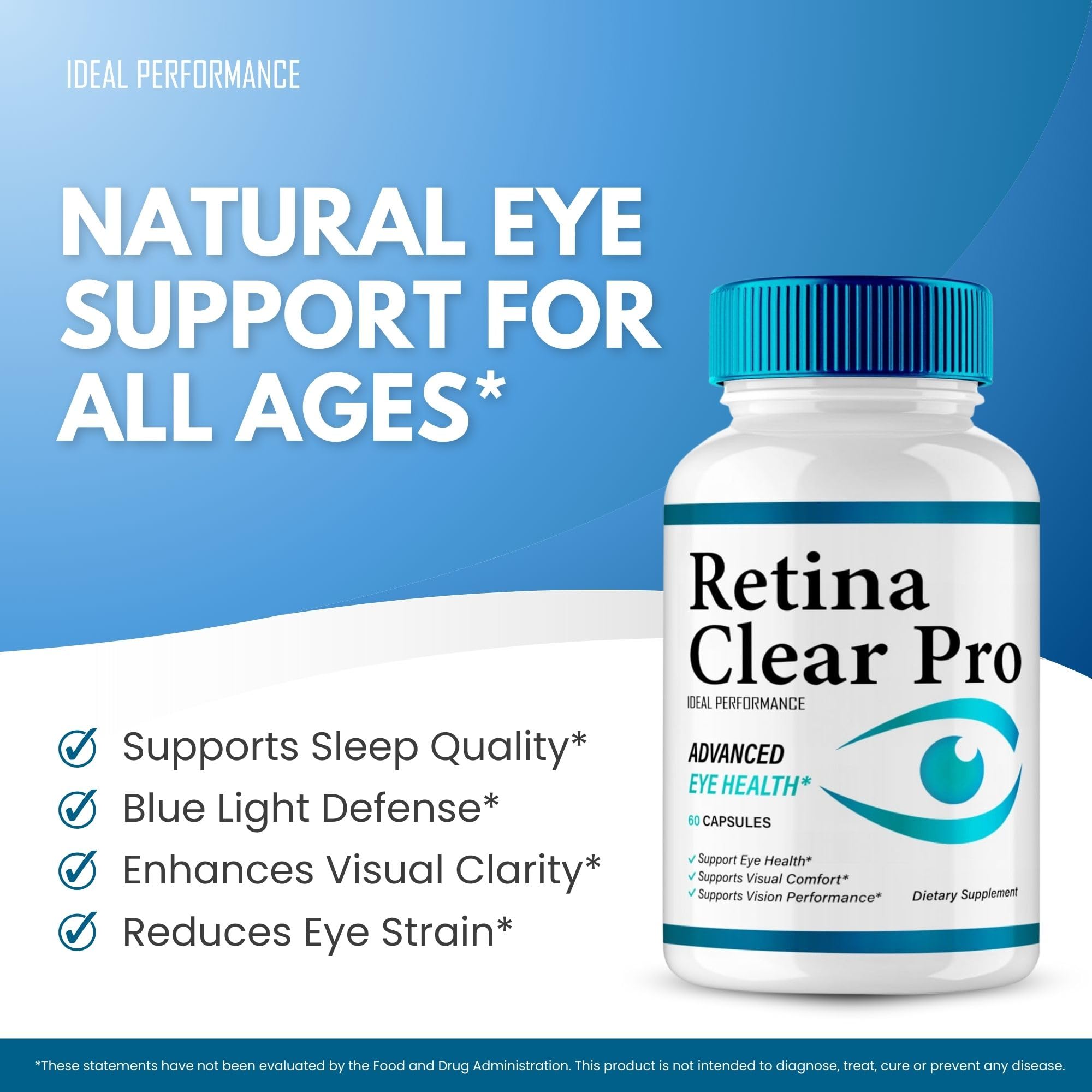 IDEAL PERFORMANCE Retina Clear Eye Supplement ingredients list