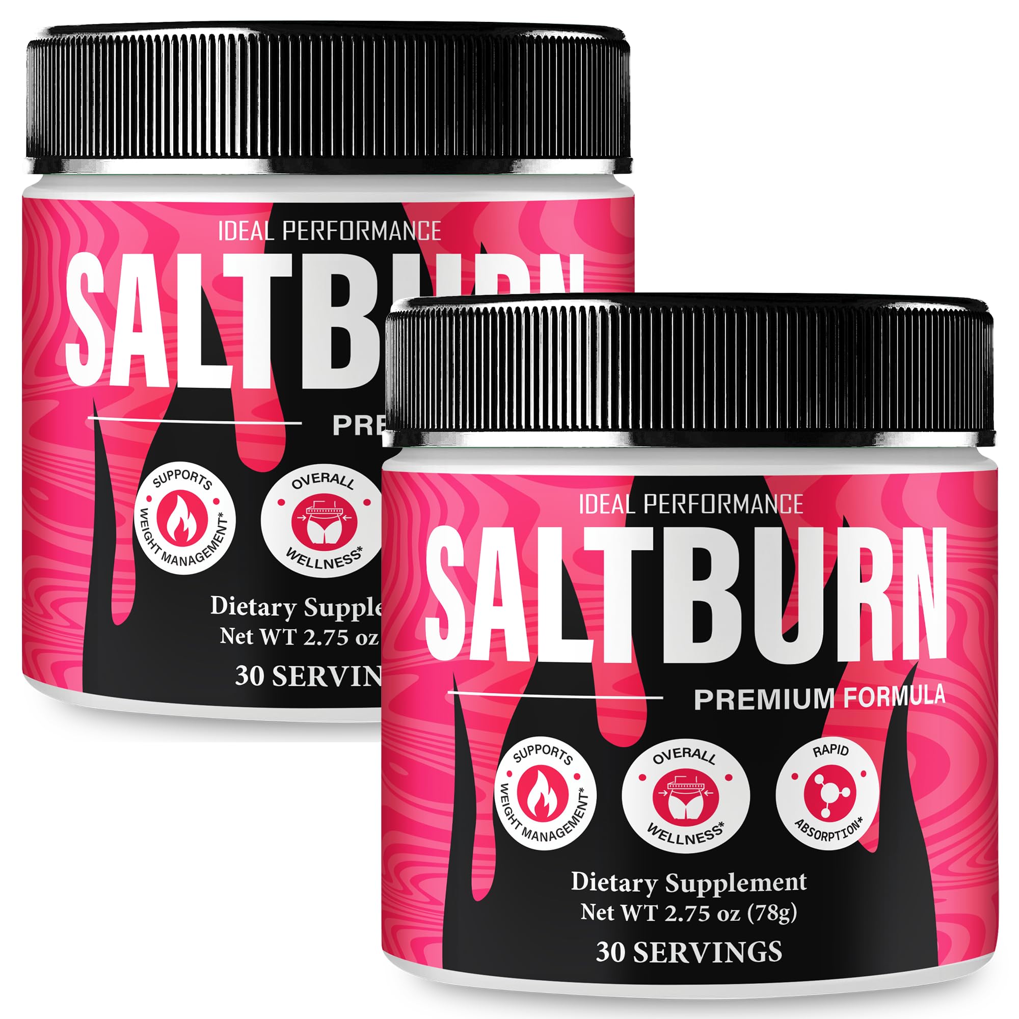 IDEAL PERFORMANCE SaltBurn Powder front view packaging