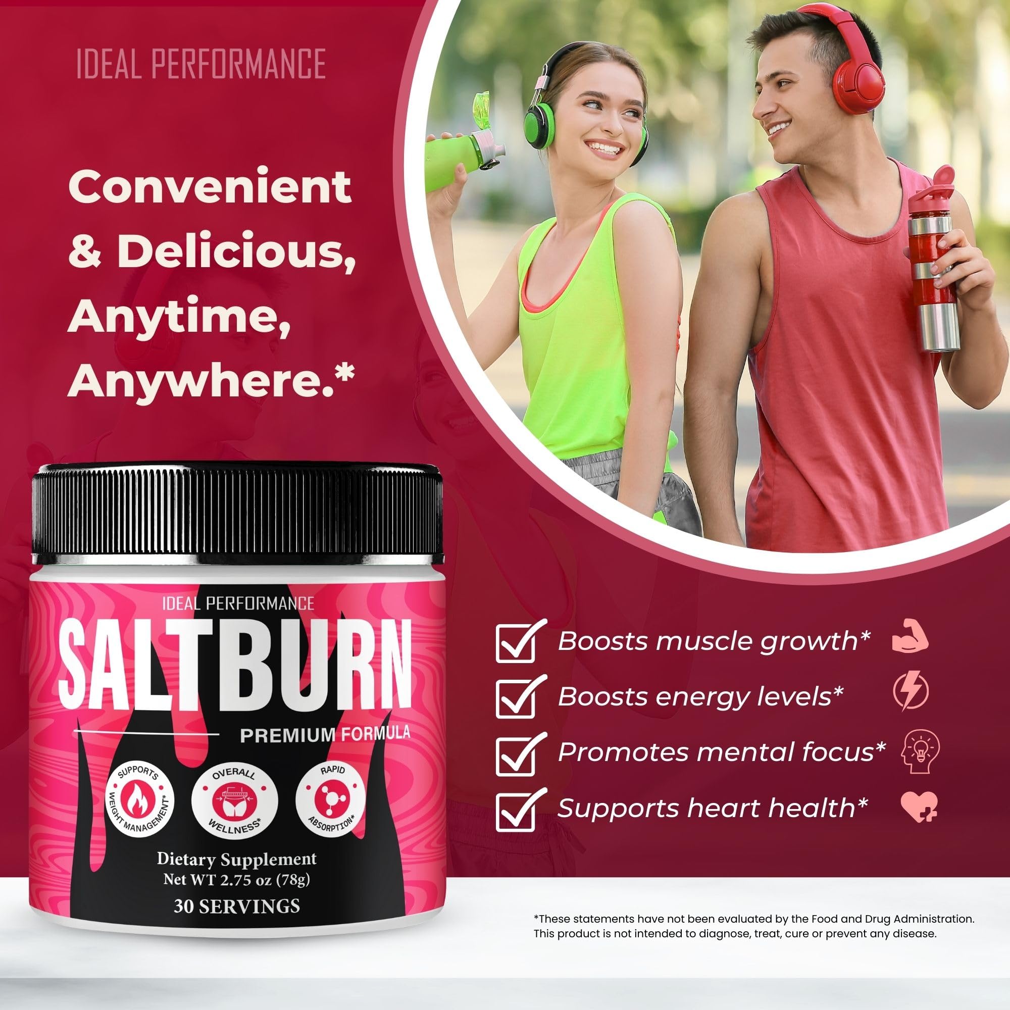 IDEAL PERFORMANCE SaltBurn Powder lifestyle scene with shaker