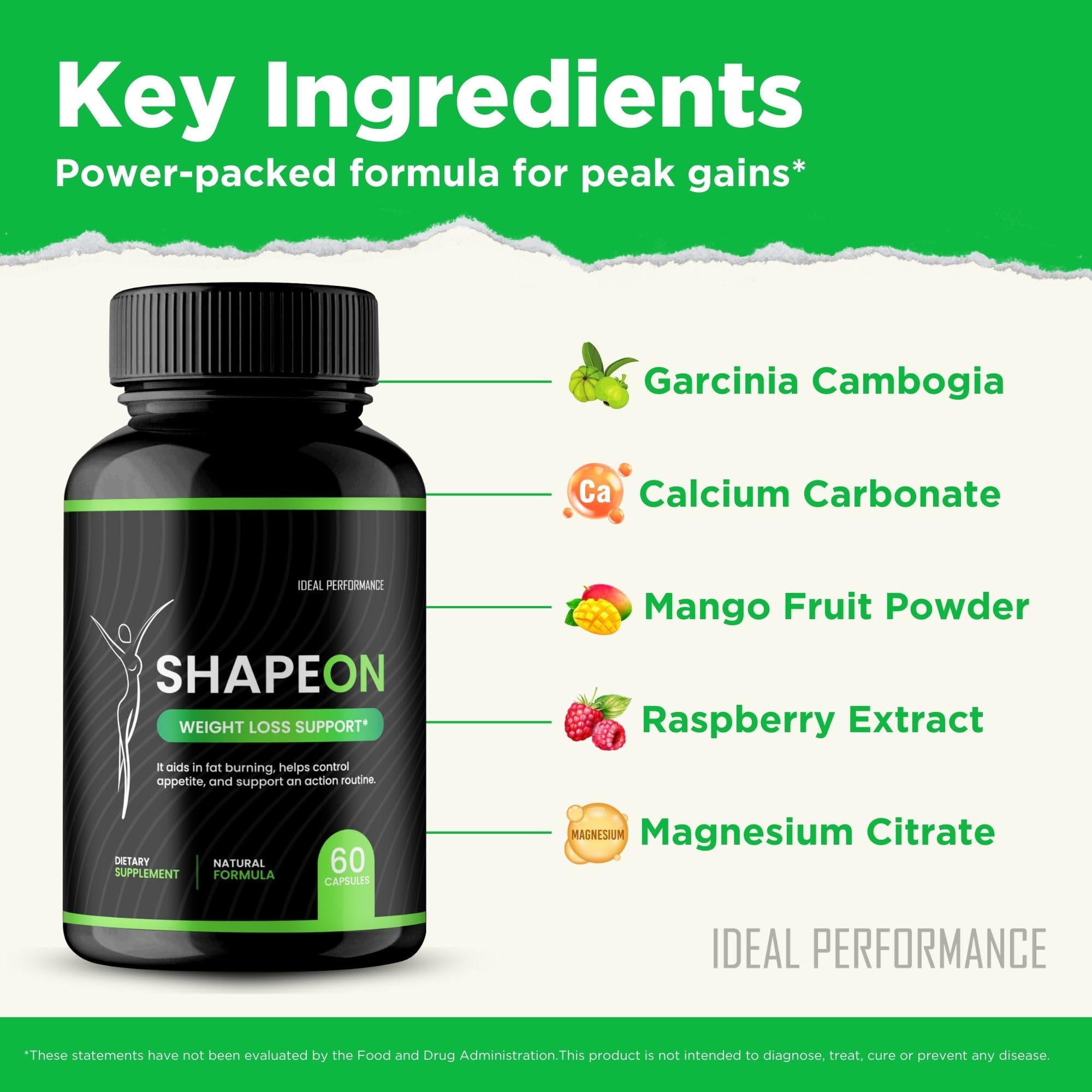 IDEAL PERFORMANCE ShapeOn Capsules opened to show contents