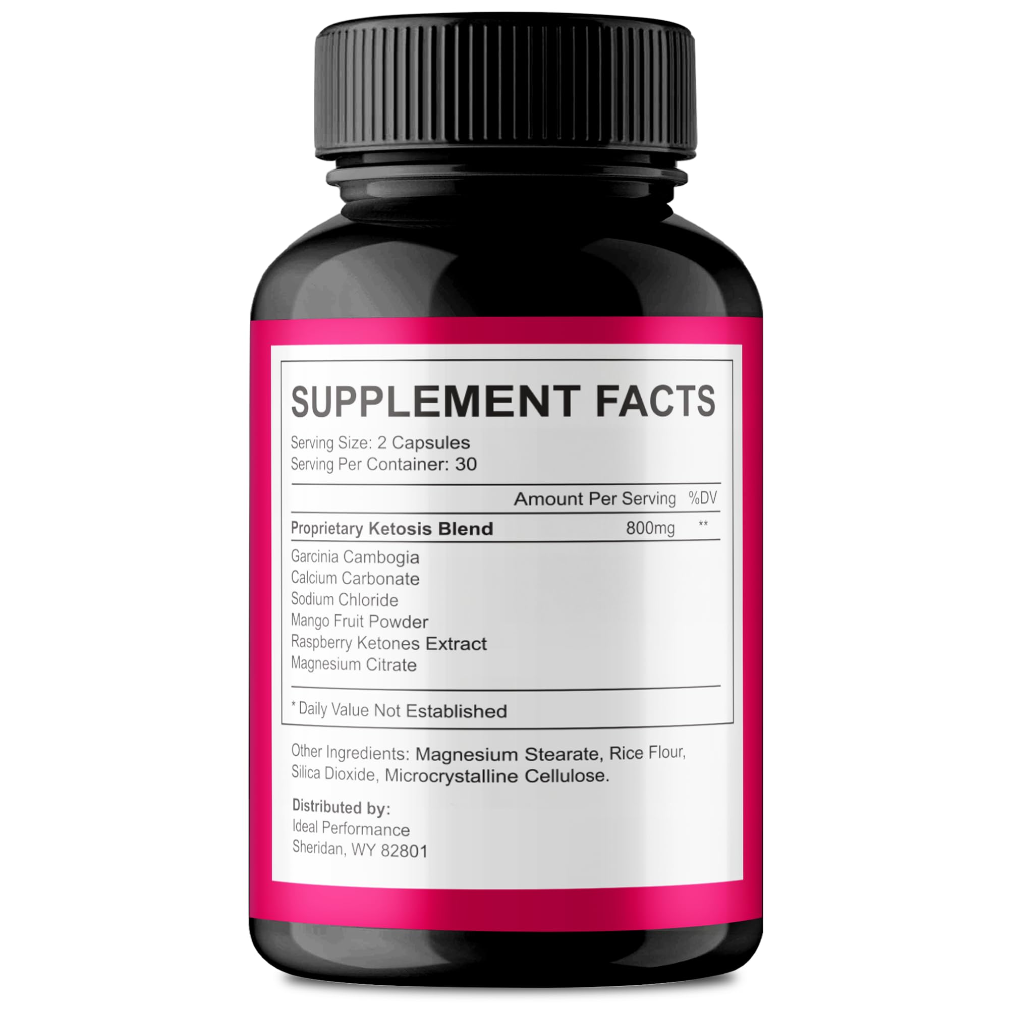 IDEAL PERFORMANCE Slimpic Capsules side view showing capsule details