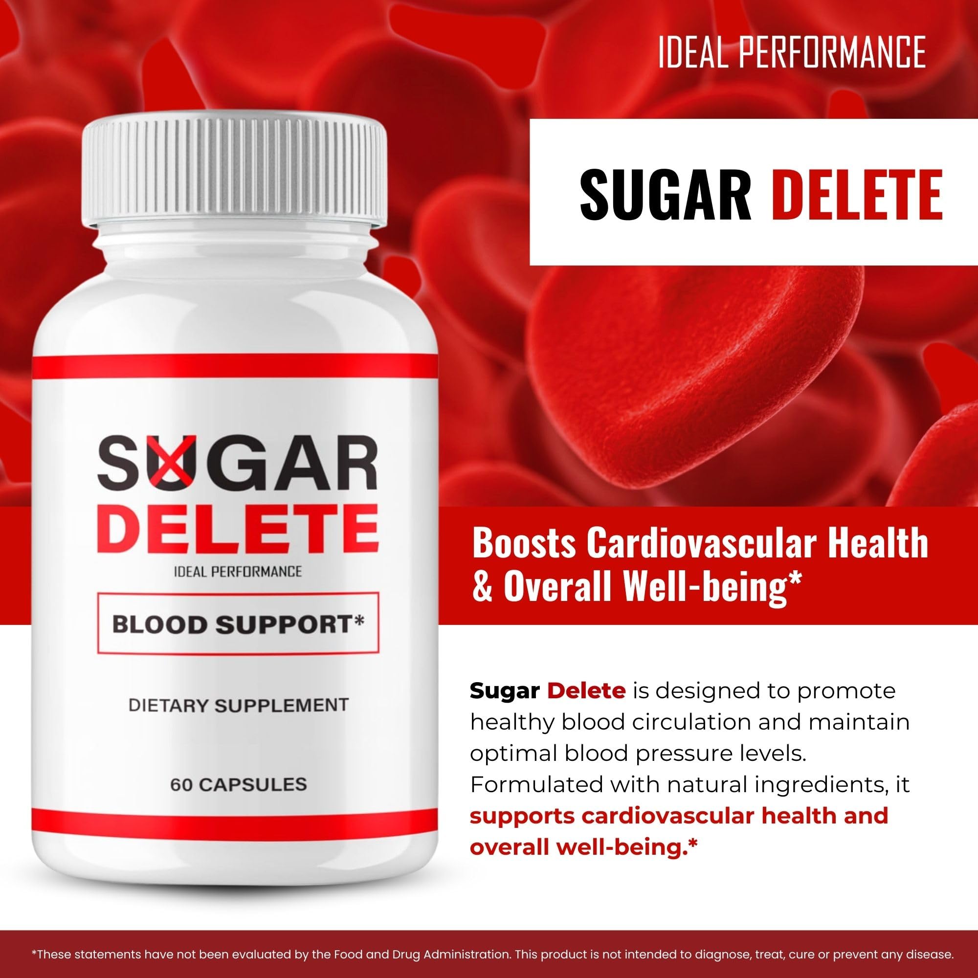 IDEAL PERFORMANCE Sugar Delete Capsules lifestyle scene with water glass
