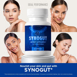 IDEAL PERFORMANCE Synogut Dietary Supplement packaging on a table