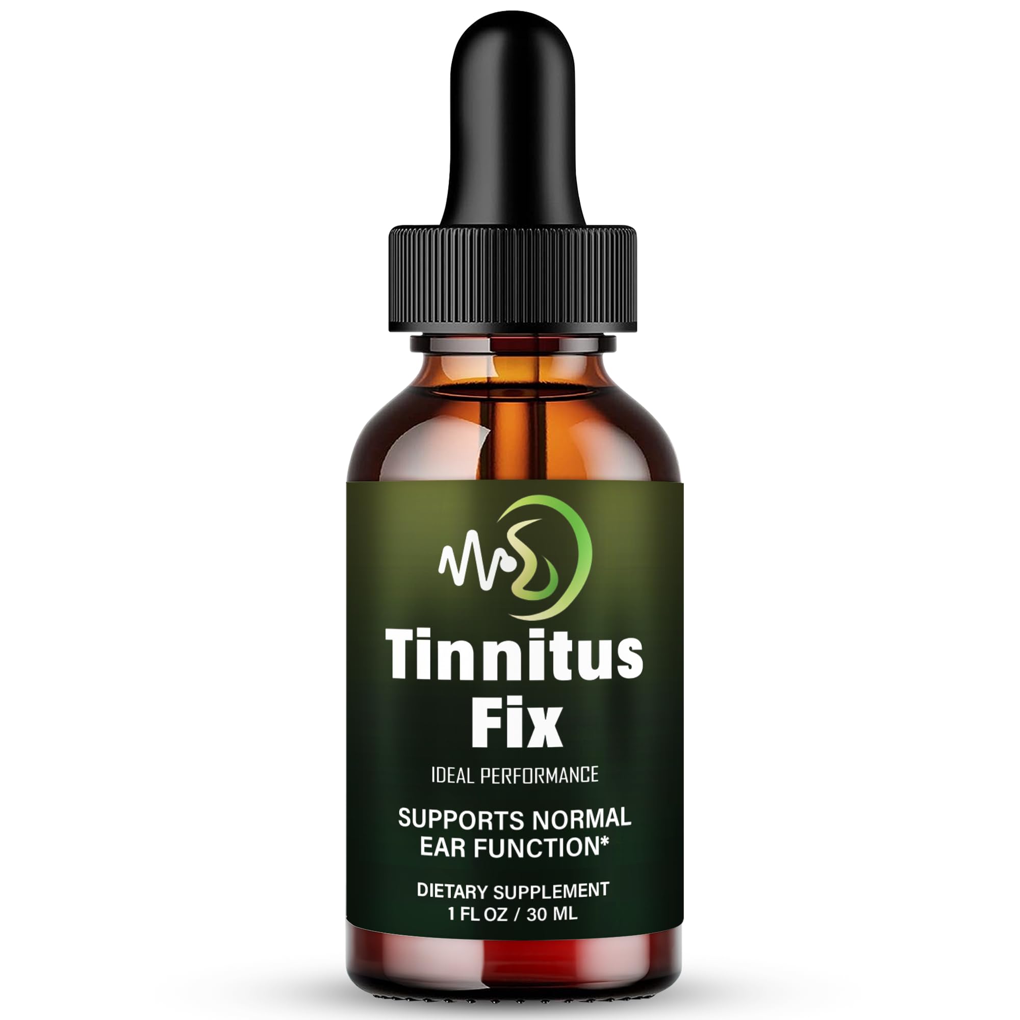 IDEAL PERFORMANCE Tinnitus Fix Drops front view with dropper