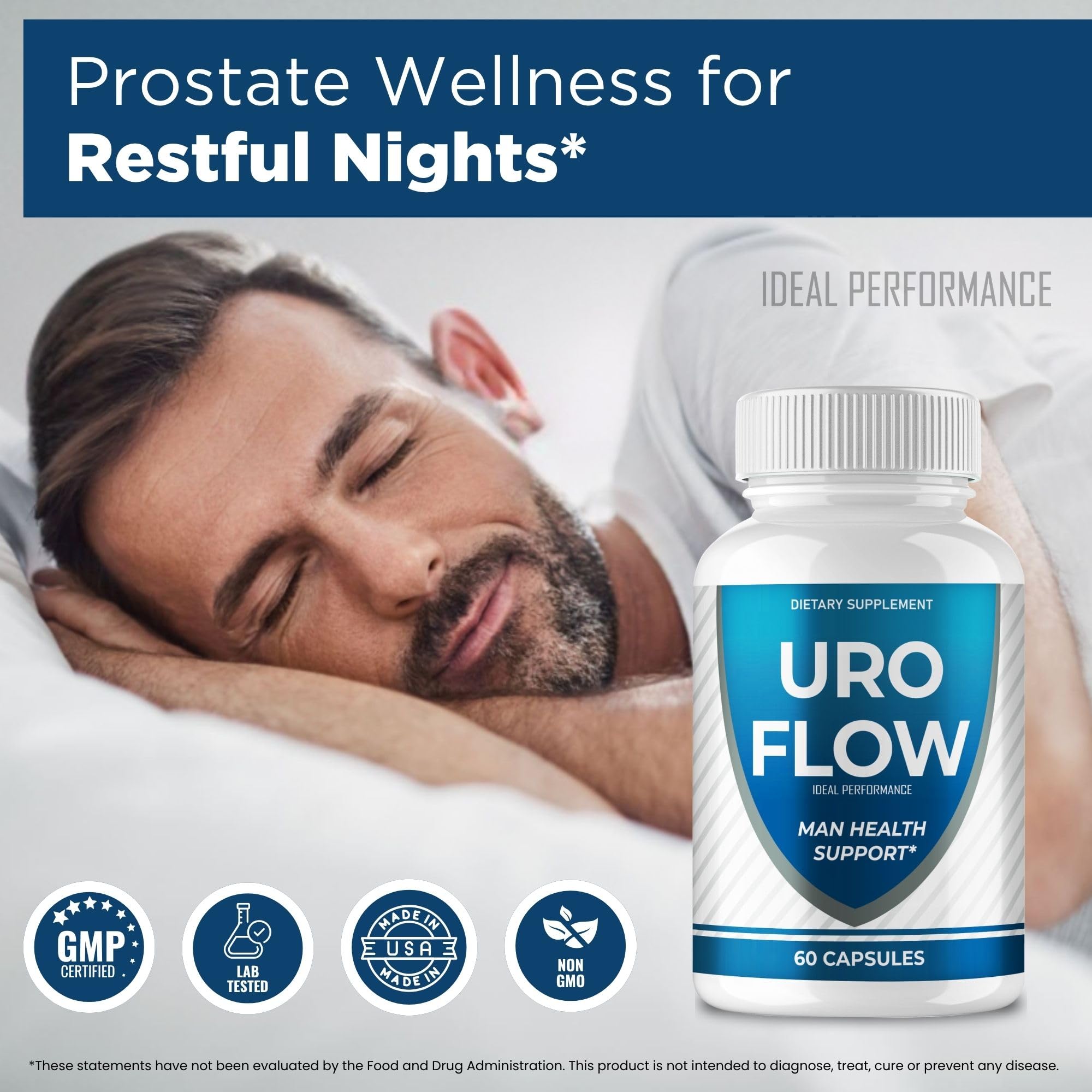 IDEAL PERFORMANCE Uroflow for Men Capsules back view