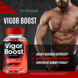 IDEAL PERFORMANCE Vigor support Gummies lifestyle scene with a glass of water