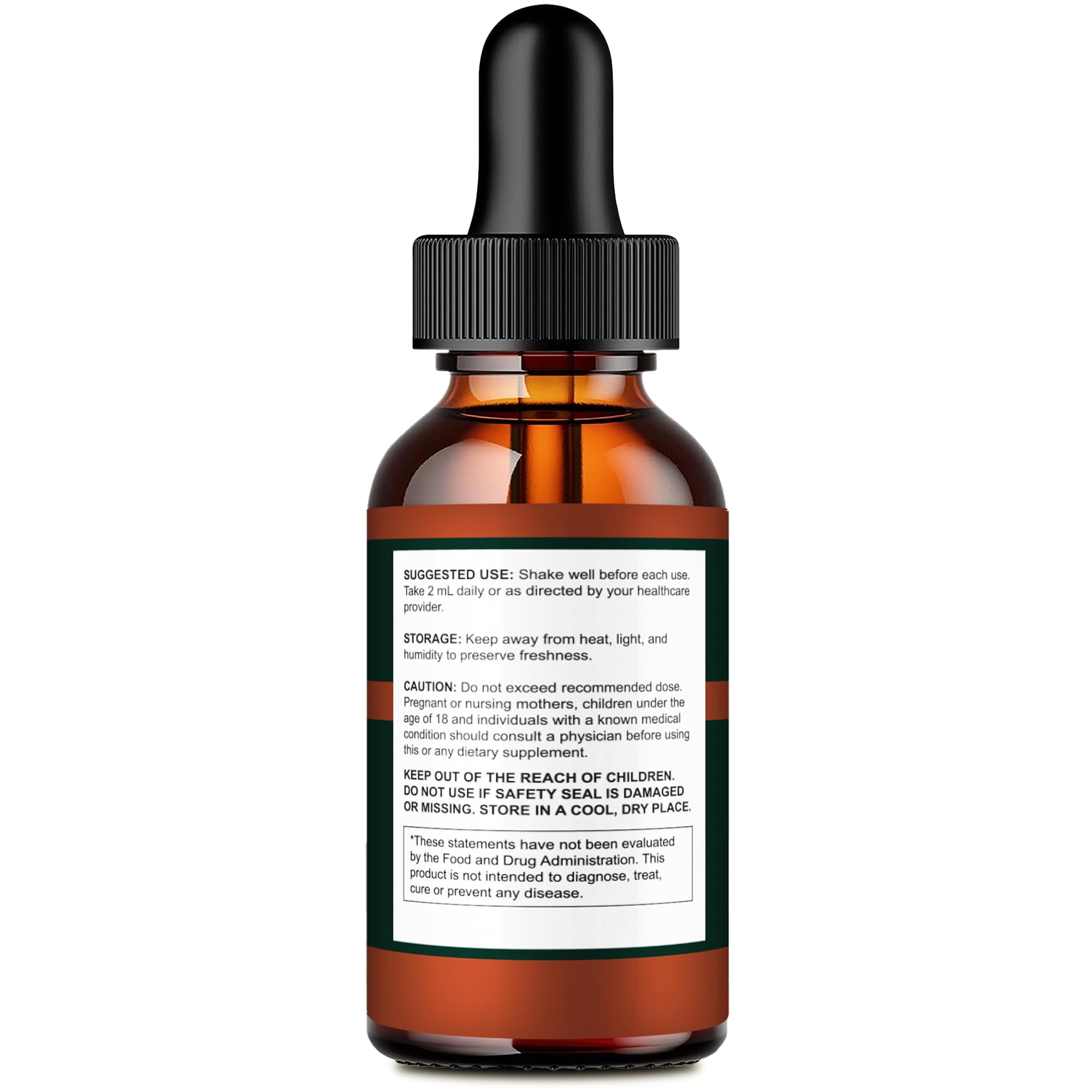 IDEAL PERFORMANCE ViriFlow Drops back view showing ingredients