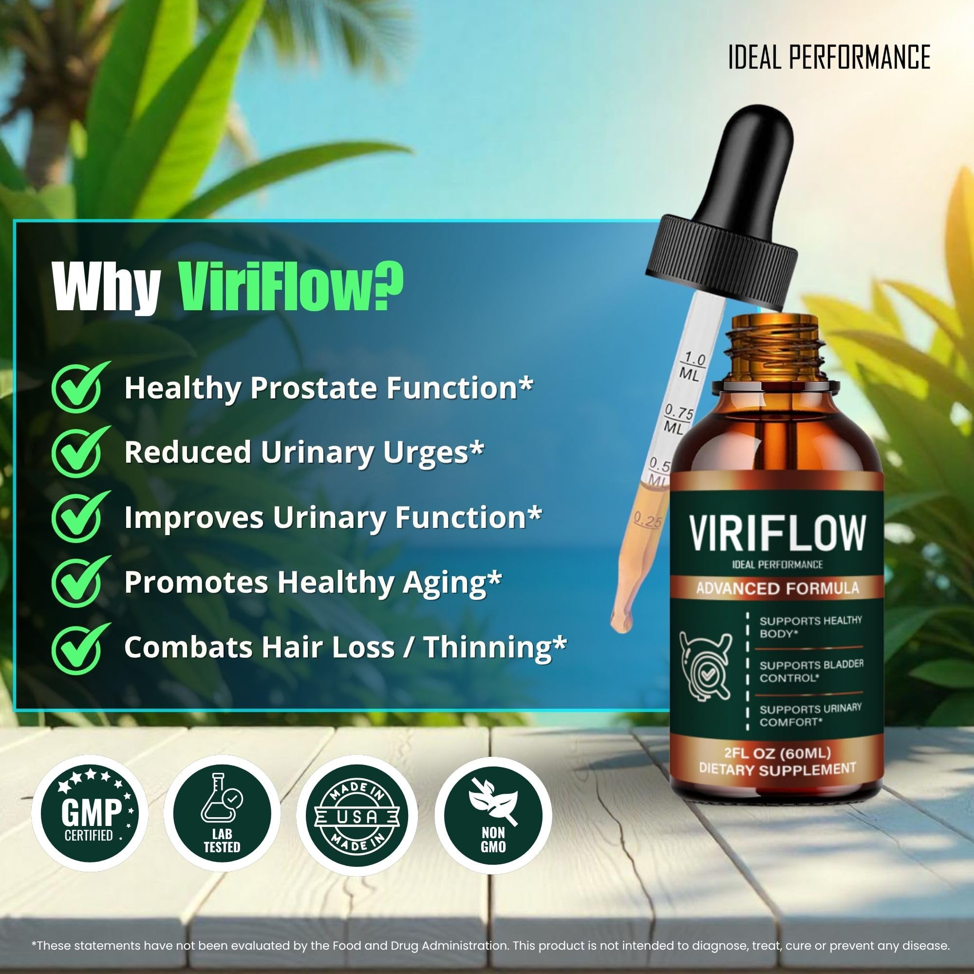 IDEAL PERFORMANCE ViriFlow Drops dropper close-up