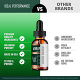 IDEAL PERFORMANCE ViriFlow Drops in a health supplement display