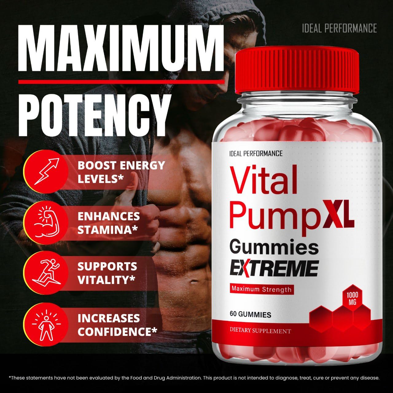 IDEAL PERFORMANCE Vital PumpXL Gummies nutritional information