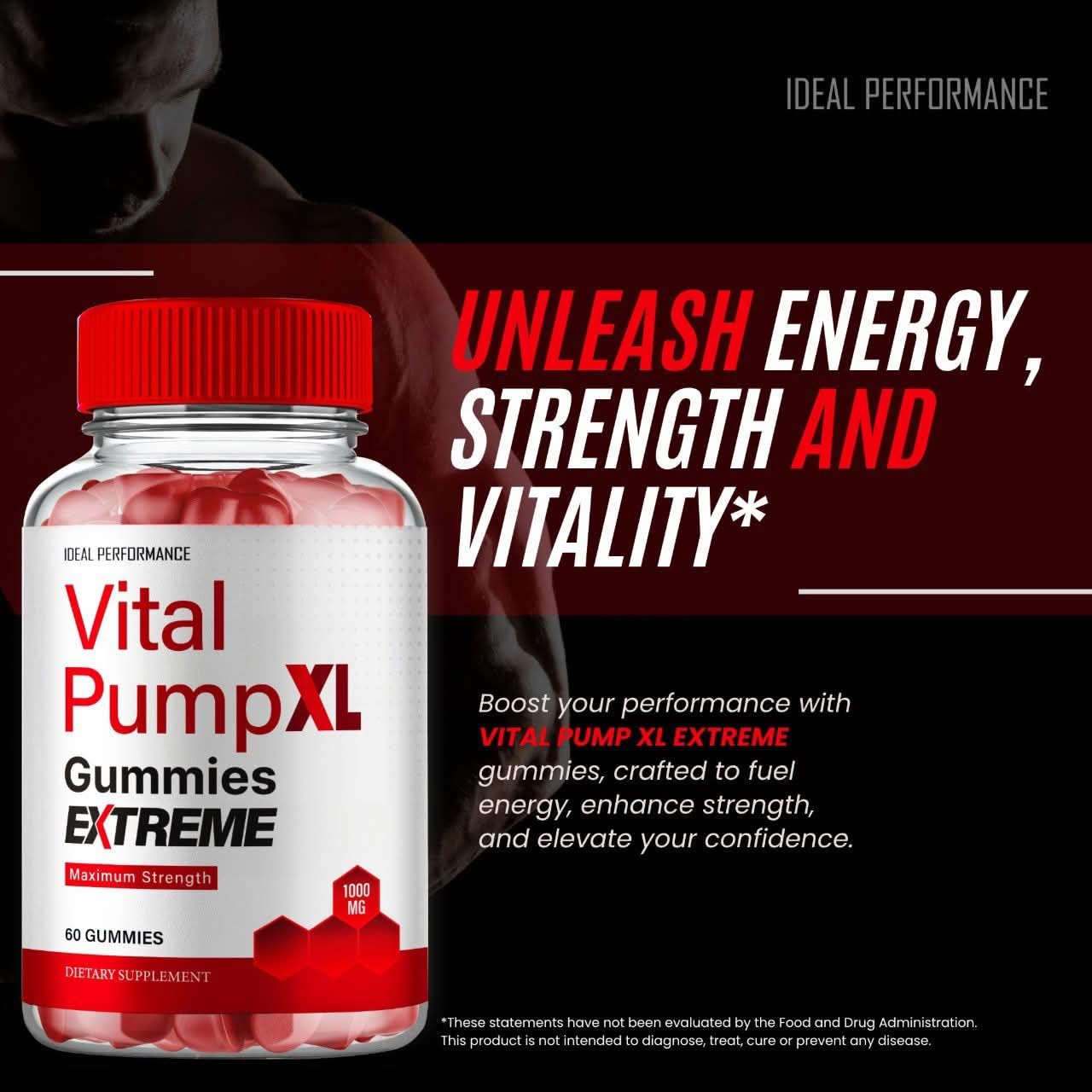 IDEAL PERFORMANCE Vital PumpXL Gummies with fresh fruits