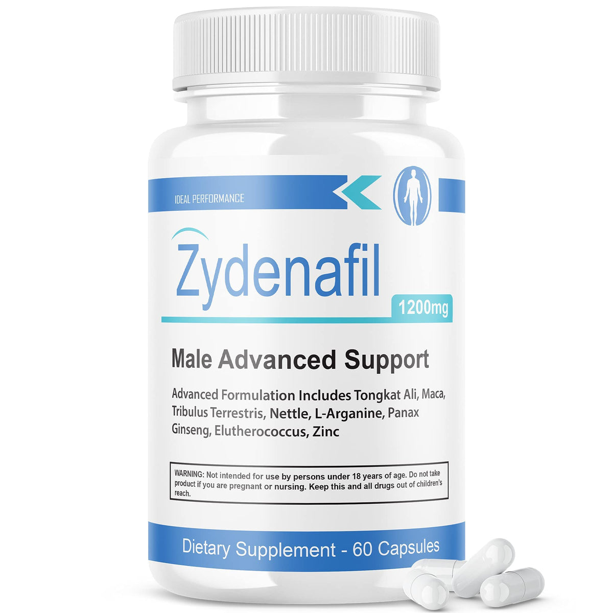 IDEAL PERFORMANCE Zydenafil Pills for Men 1484 mg front view