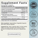 Ideal Wellness L-Lysine Supplement 1000mg capsules on a wooden table