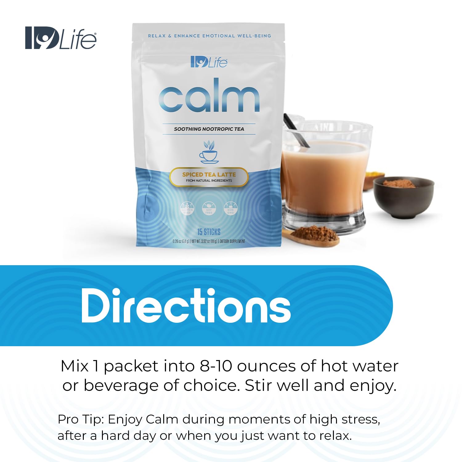 IDLife Calm supplement lifestyle scene