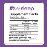 IDLife Sleep Strips mint flavour lifestyle scene with a glass of water