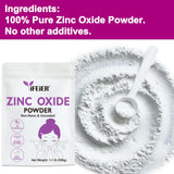 iFEiER Zinc Oxide Powder 499g back view with ingredient details