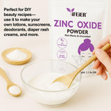 iFEiER Zinc Oxide Powder 499g in use for DIY lotion