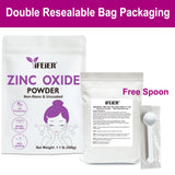 iFEiER Zinc Oxide Powder 499g resealable pouch opened