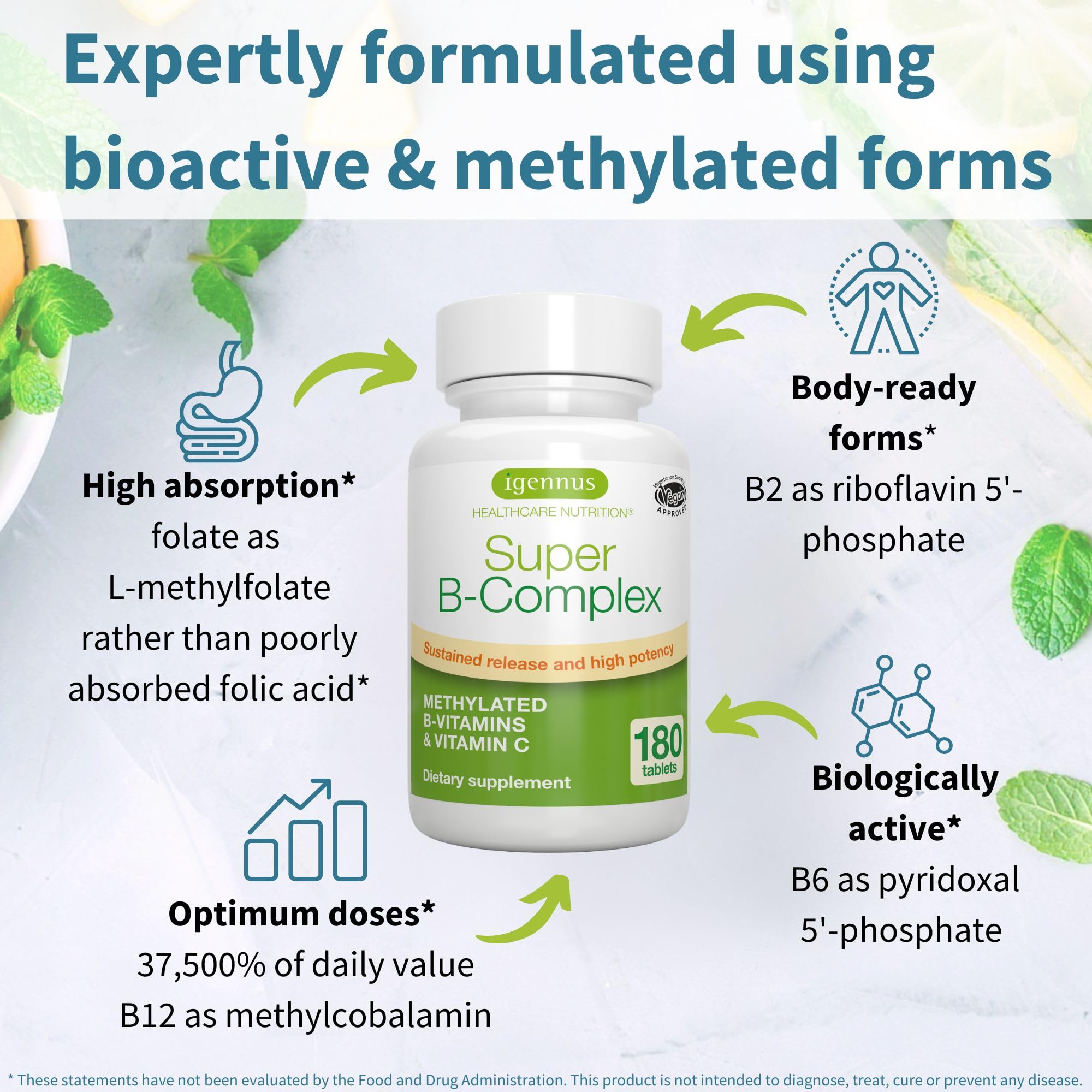 Igennus B-Complex tablets in packaging