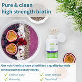 Igennus Biotin 10,000 mcg bottle side view