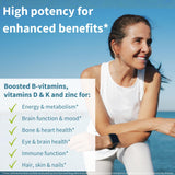 Igennus Healthcare Nutrition Multivitamin for Women 50+ with a glass of water