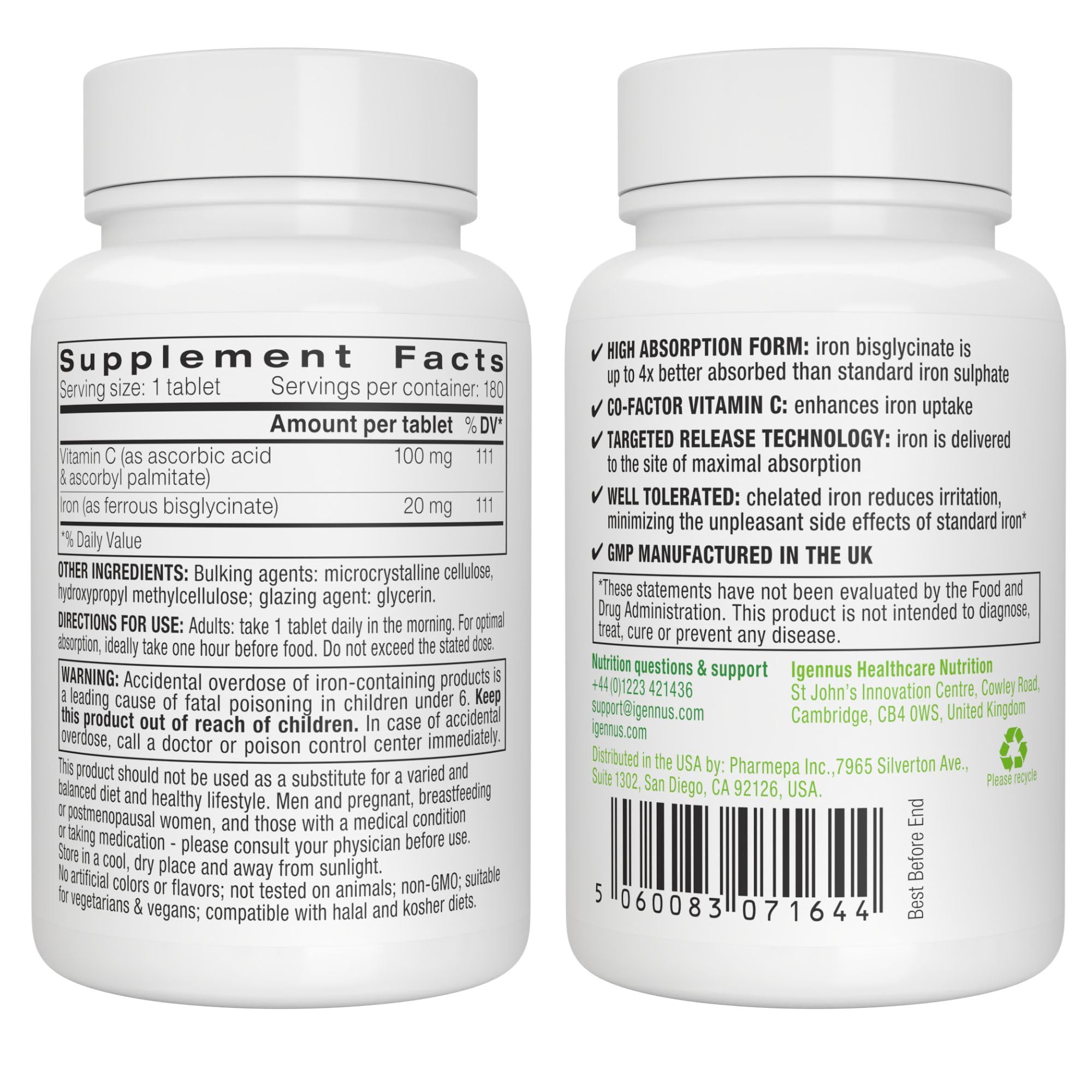 Igennus Iron Complex with Vitamin C product details