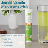 Igennus Liquid B-Complex 572g effervescent tablet dissolving in water