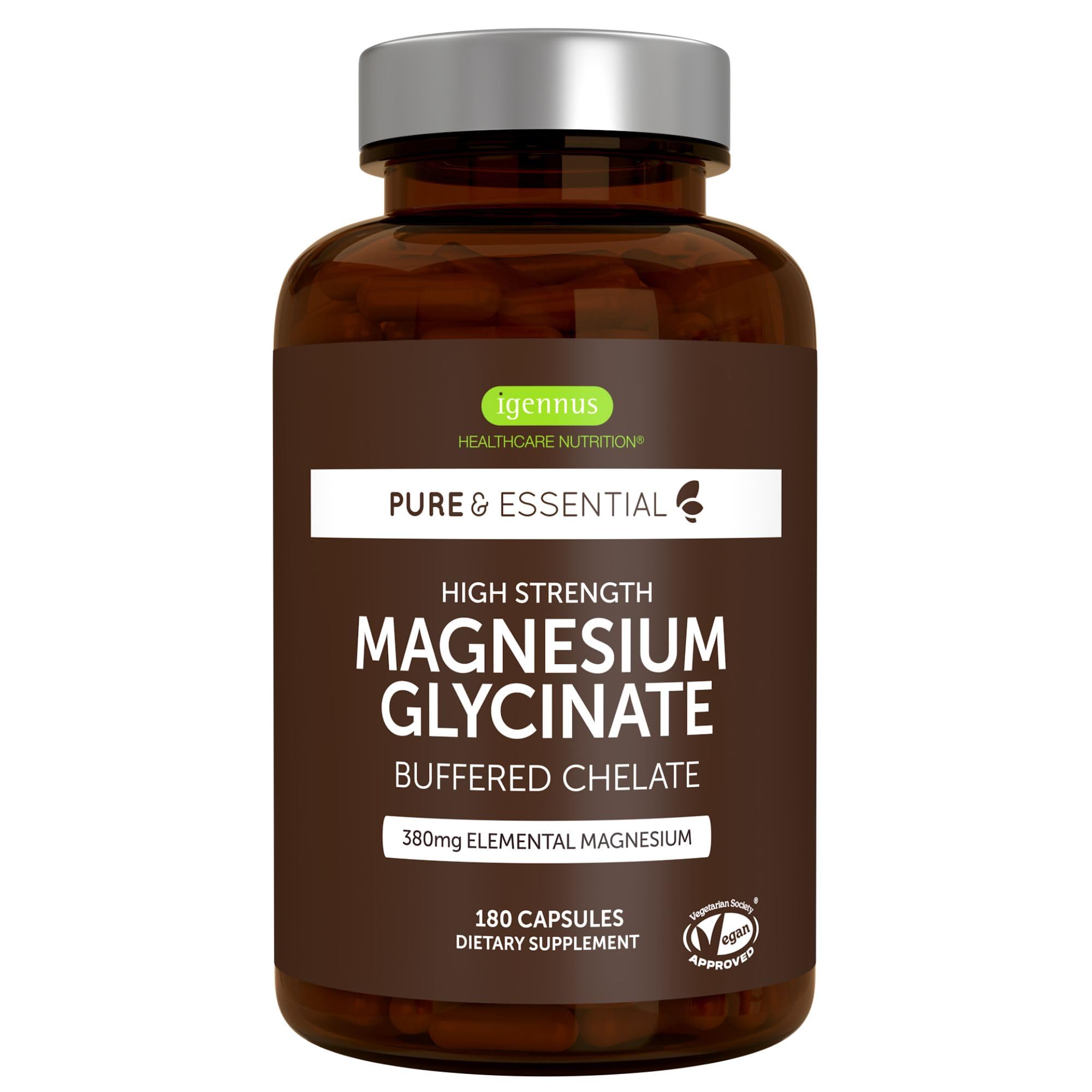 Igennus Magnesium Glycinate 1300mg front view of packaging
