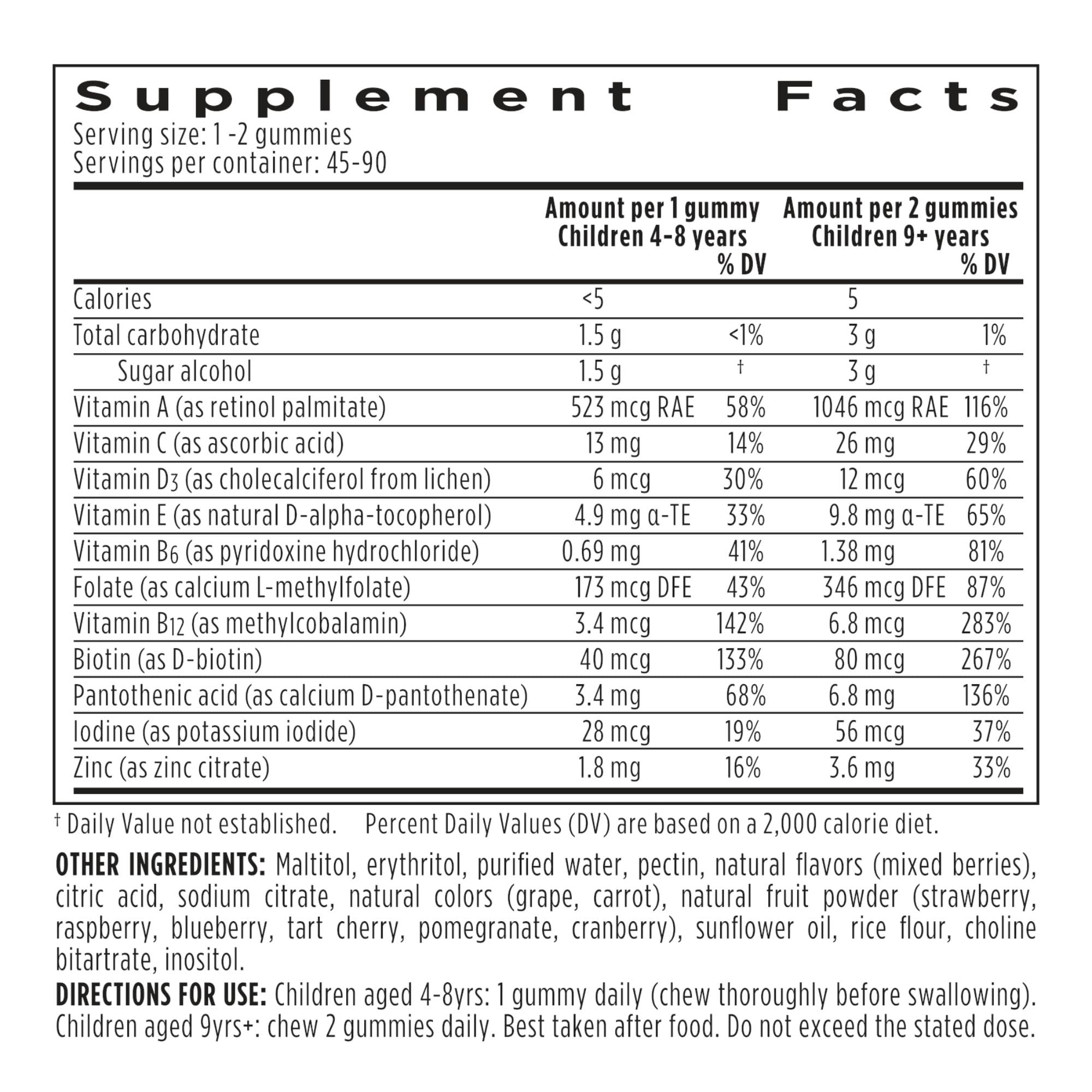 Igennus Methylated Multivitamin Gummy on a wooden table