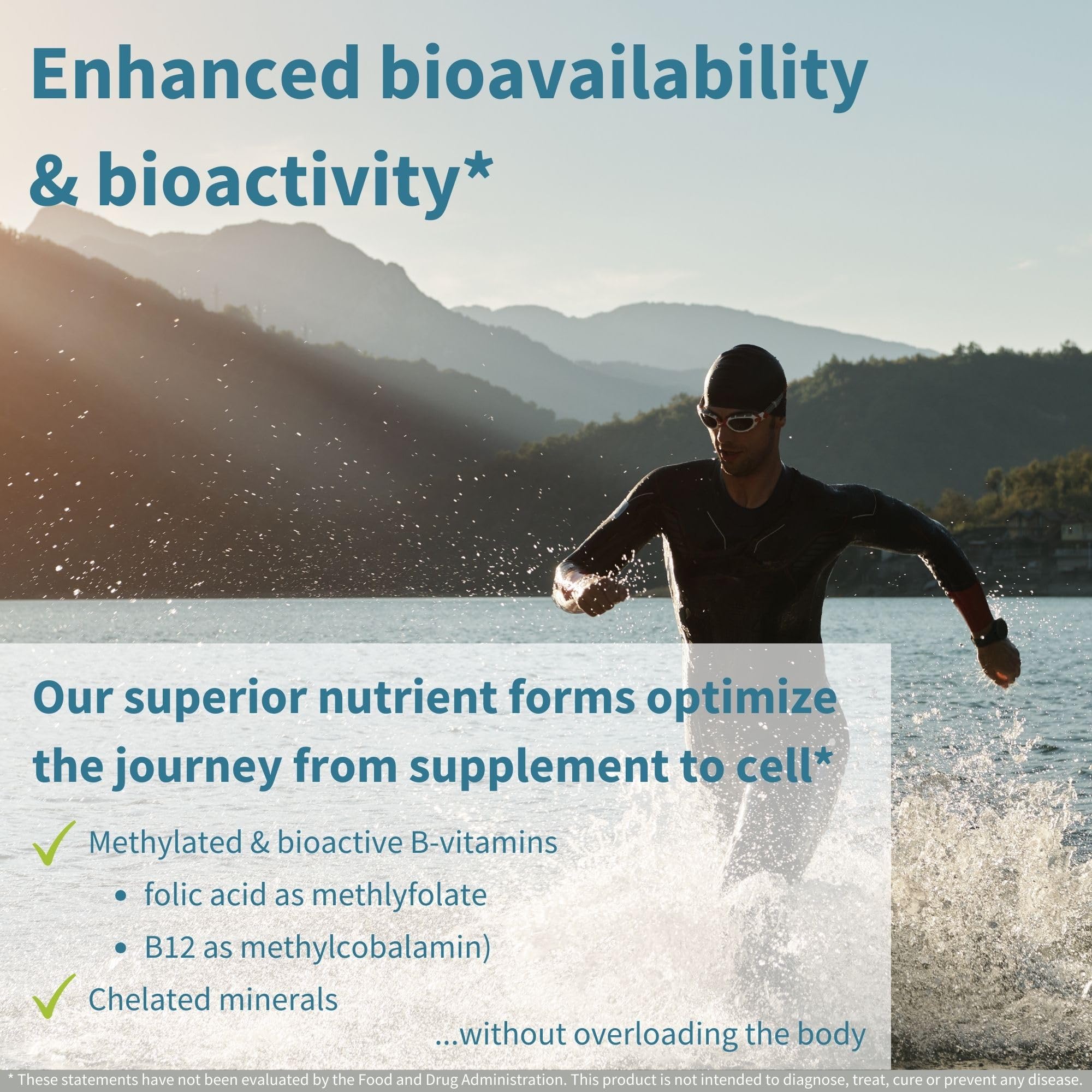 Igennus Multivitamin for Men side view of packaging with nutritional information