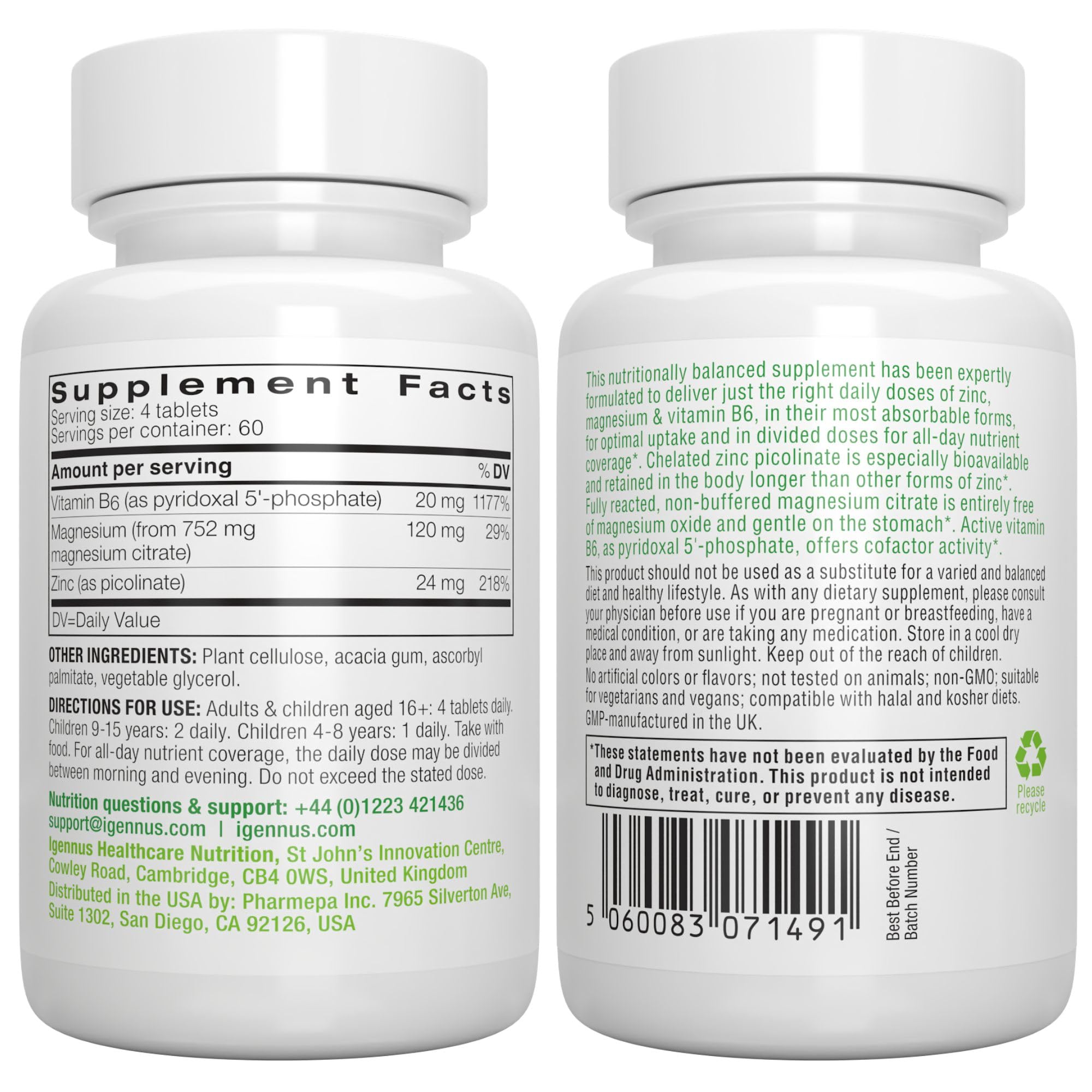 Igennus Neurobalance Magnesium Supplement bottle cap open