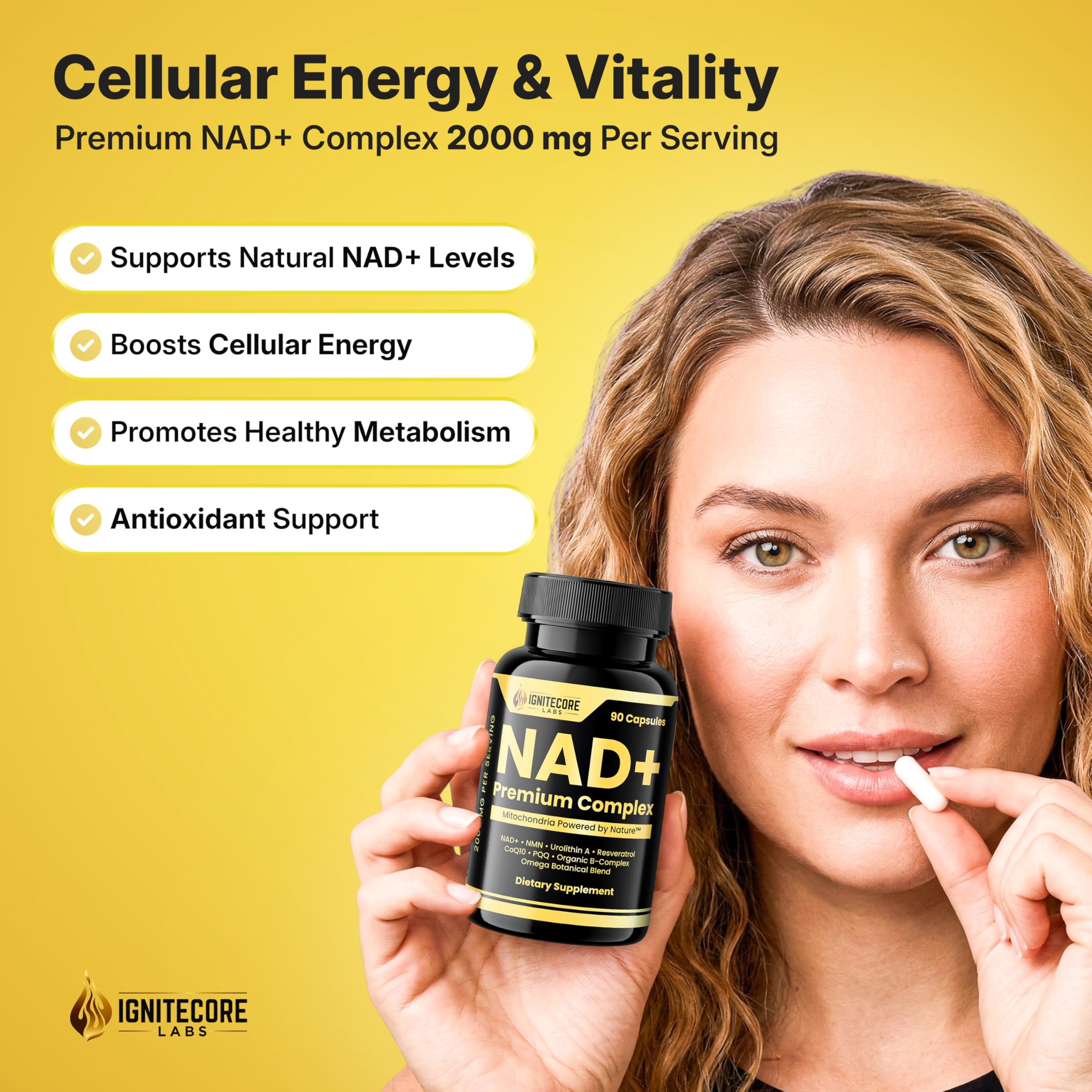 IgniteCore Labs NAD+ Premium Complex 700mg ingredients list