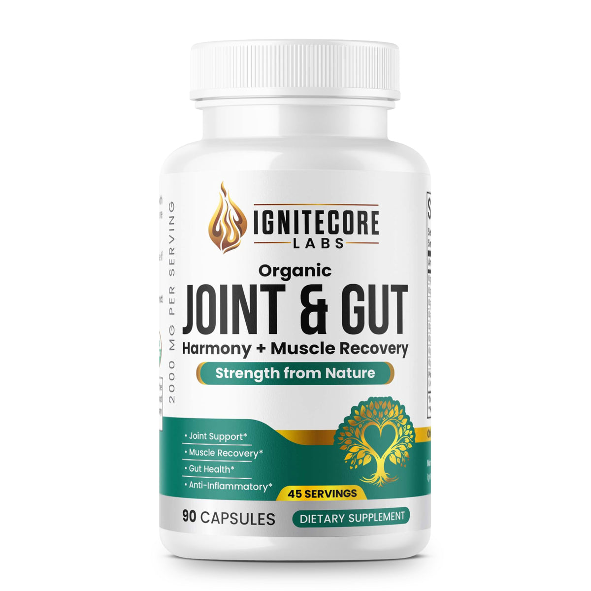 IgniteCore Labs Organic Joint Support Supplement bottle front view