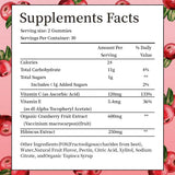 IIEltruiom Cranberry Gummies with hibiscus flowers