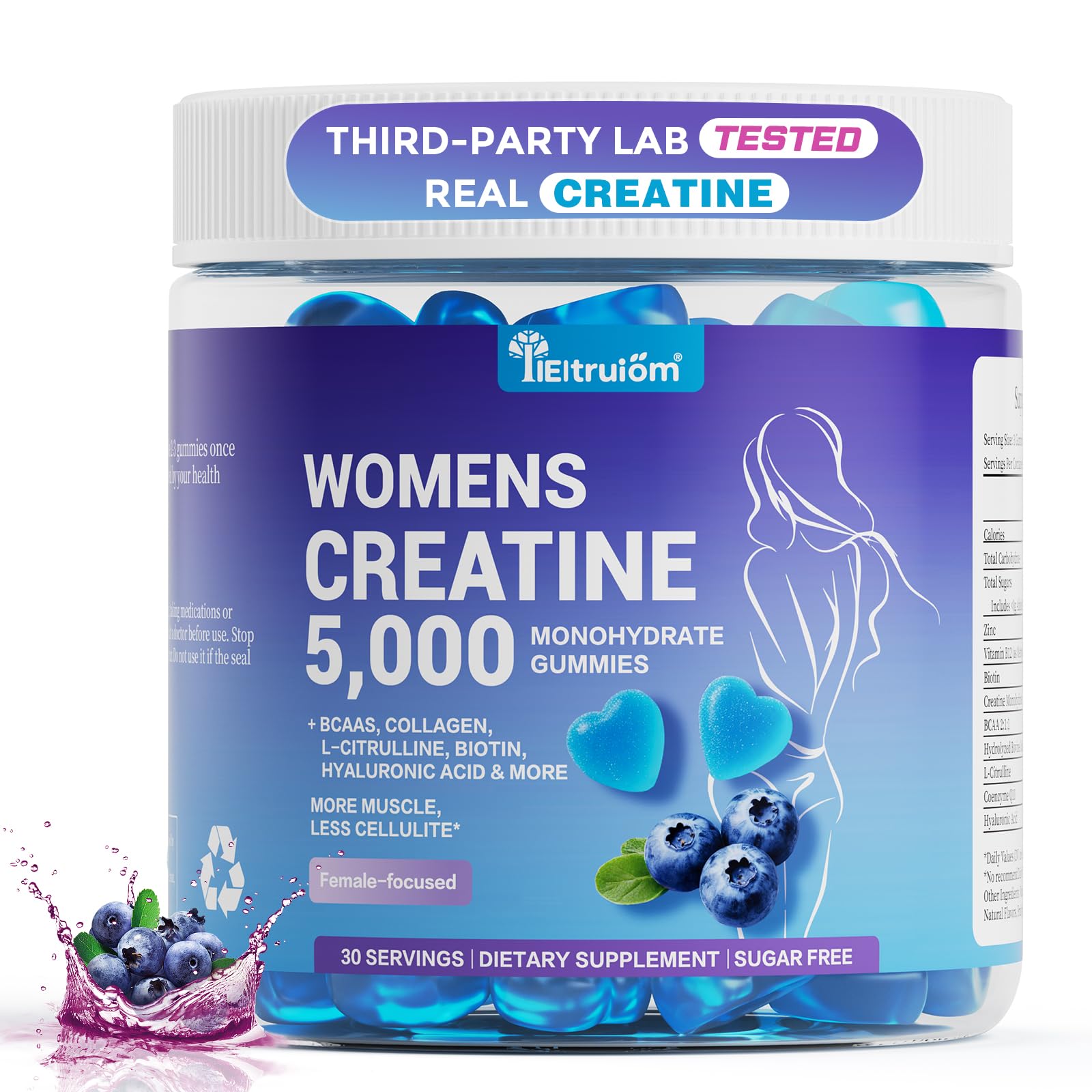 IIEltruiom Creatine Gummies front view, 390g packaging