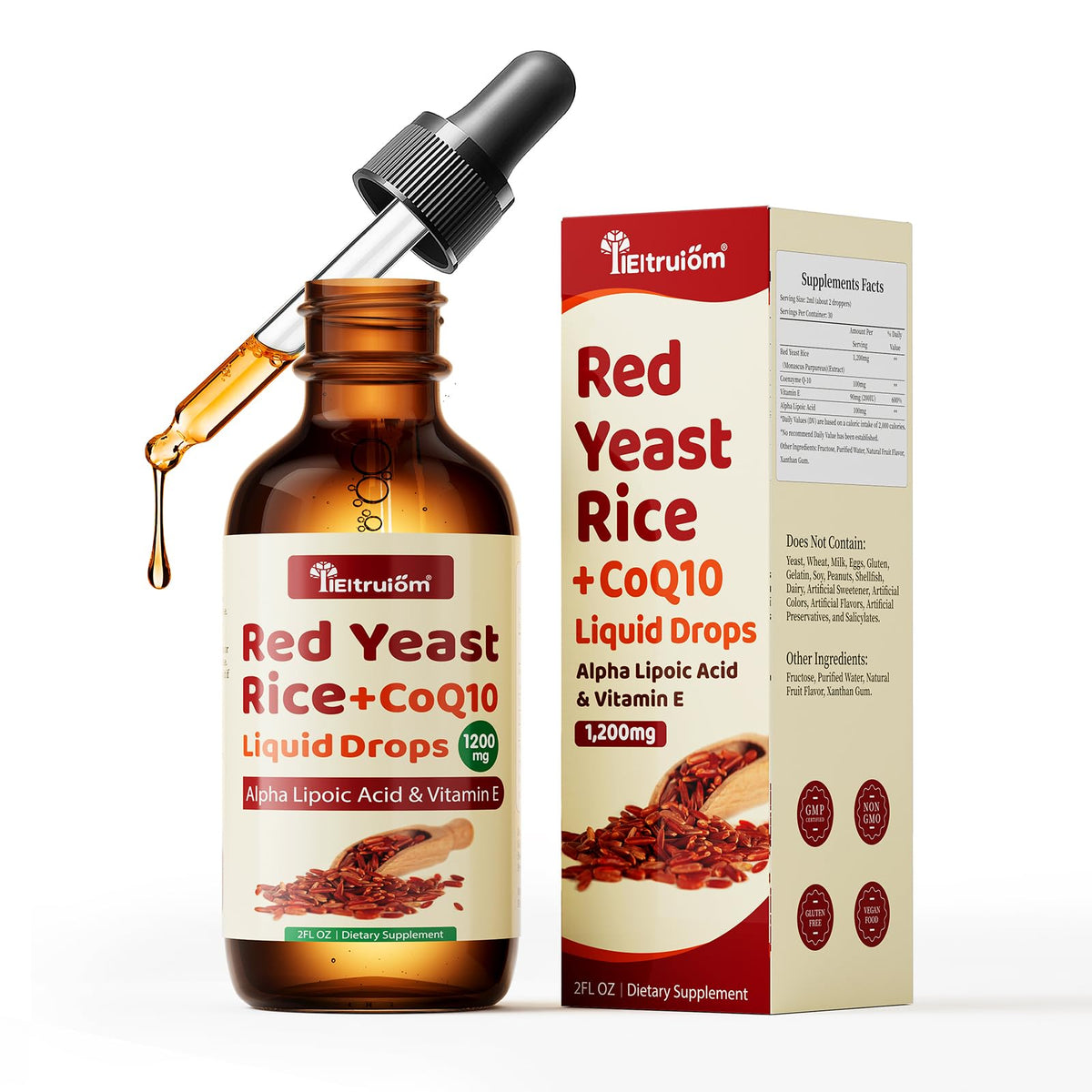 IIEltruiom Red Yeast Rice with CoQ10 Liquid front view