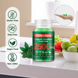 IIEltruiom Spirulina Gummies with a measuring spoon