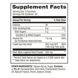 IKJ Beetroot Gummies 500 mg side view showing nutritional information