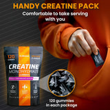 ILBIRS Creatine Gummies 5000mg gummies in a travel bag