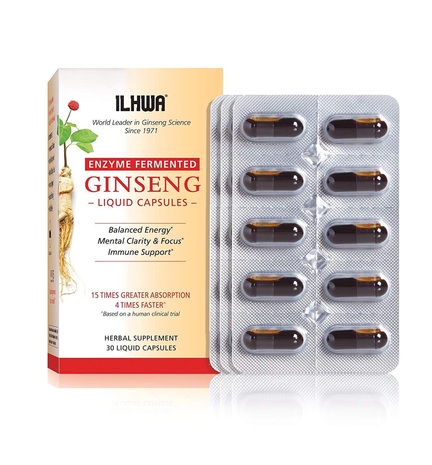 ILHWA Ginseng Capsules front view packaging