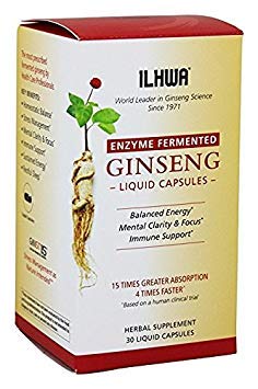ILHWA Ginseng Capsules side view with dosage details
