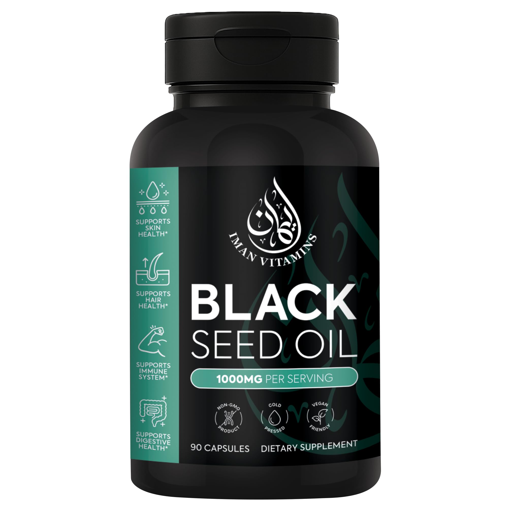 Iman Vitamins Black Seed Oil Capsules front view