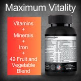 Iman Vitamins Halal Complete Multivitamin Capsules with a glass of water