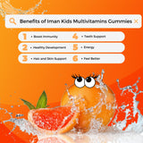Iman Vitamins Kids Multivitamin Gummies on a kitchen counter