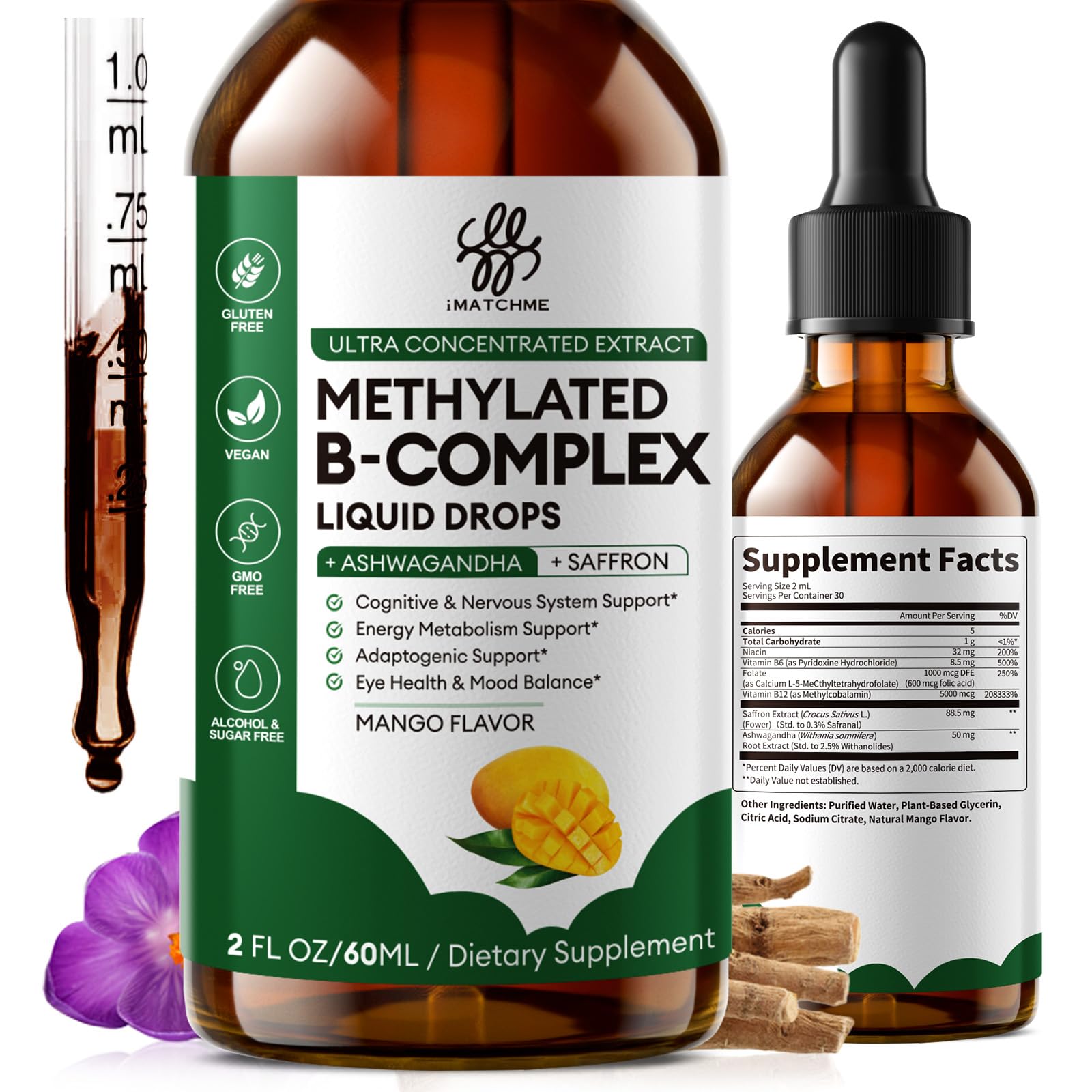 iMATCHME B-Complex Liquid Drops 150g front view