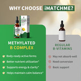 iMATCHME B-Complex Liquid Drops with glass of water